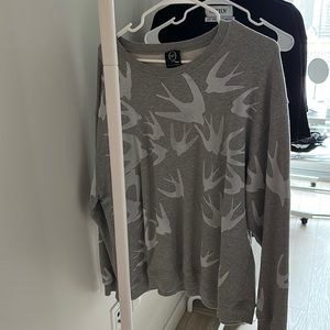 McQueen swallow print sweatshirt